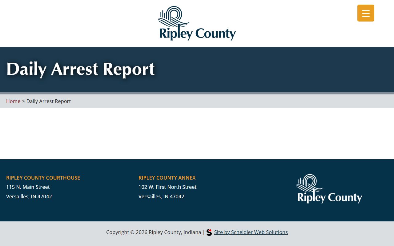 Ripley County arrest records daily arrest report