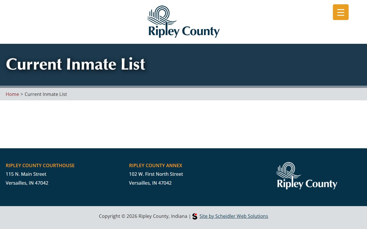 Ripley County inmate search current inmate list