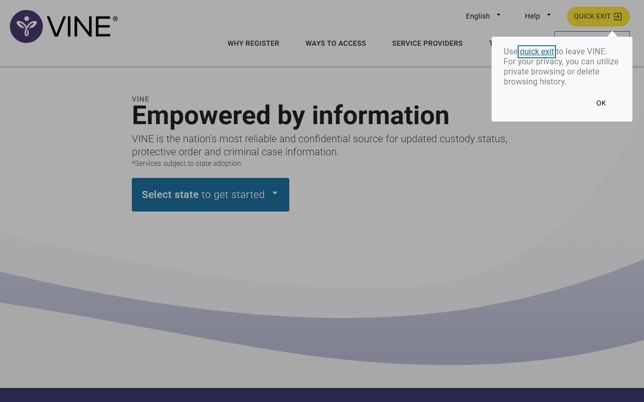 Ripley County inmate search VINELink custody status portal